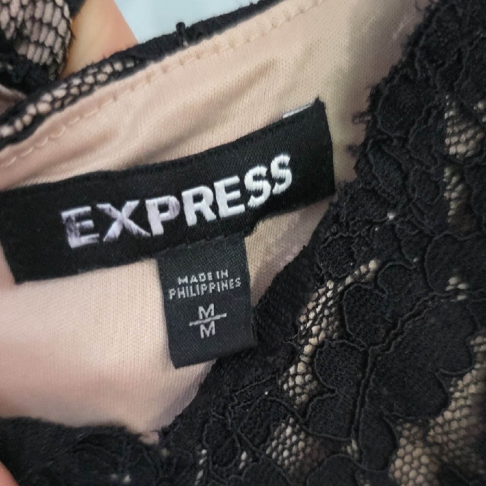 Express Black Lace Detail Jumpsuit - Picture 4 of 6